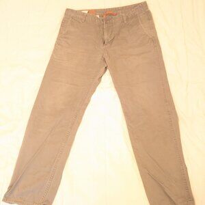 Dockers Alpha Khaki Straight Fit Men’s Pants Gray 36x32 100% Cotton